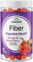 Swanson Mixed Berry Fiber Gummies - Digestive Support Promoting Regularity & Healthy Lipid Levels - All Natural Formula to Help Support A Healthy Gut Microbiome - (60 Gummies, 5g Each)