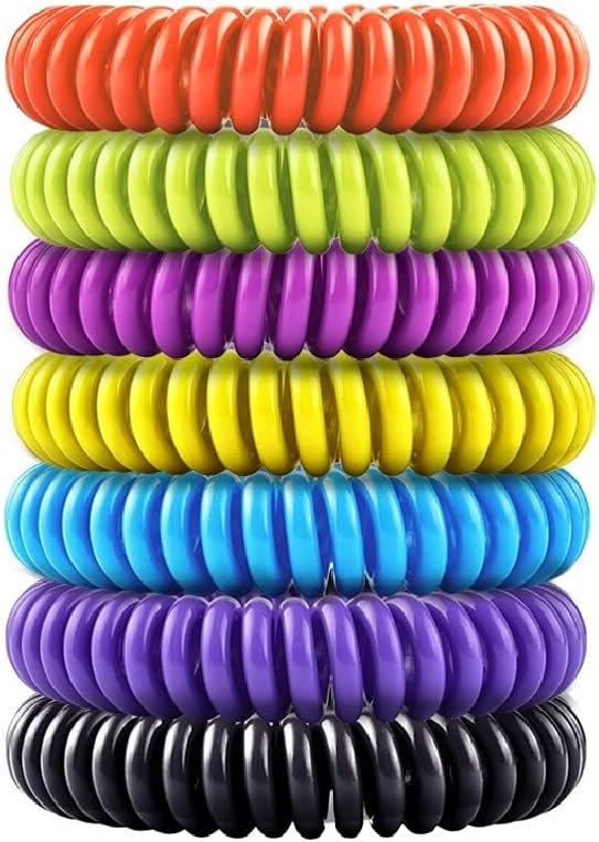 14 Pack Bracelets Mosquito pour Enfants Adulte - Nature Citronella, Lemongrass et Eucalyptus, jusqu'à 350 heures de protection