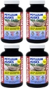 Yerba Prima Psyllium Husks Veg Caps - 180 Count (Pack of 4) - Vegan, Non-GMO, Gluten Free, Colon Cleanser, Daily Fiber Supplement for Gut Health & Regularity