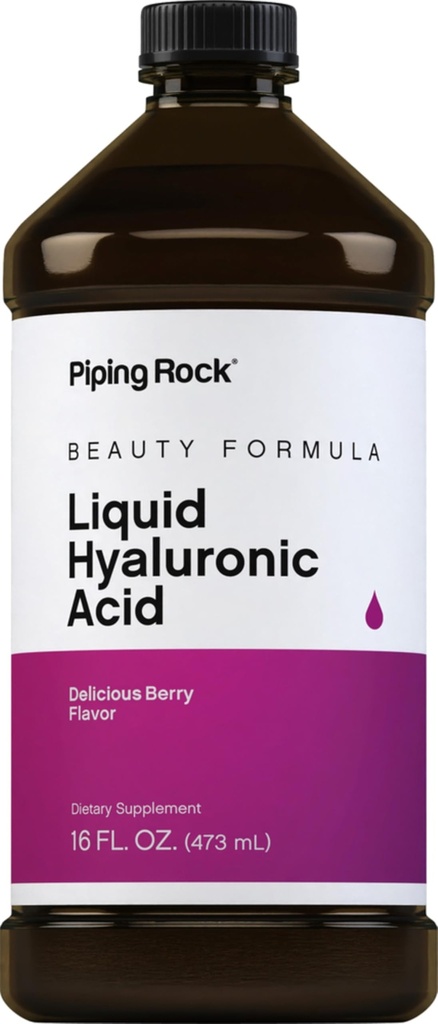 Piping Rock Supplément à l'acide hyaluronique : 100 mg , 16 fl oz , 16 fl , 16 fl , 16 fl , 16 fl , 16 fl , sans gluten