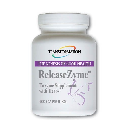 Transformation Genesis of Good Health Enzymes ReleaseZyme Blend Supplement with Natural Herbs, Formule avancée de soutien digestif avec protéase, Break Down Protein, base végétale, 100 capsules