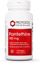 Protocol Pantethine 300mg - Forme active de vitamine B5 - Soutien du foie* - Soutien du cholestérol déjà dans une gamme normale* - Supplément de vitamine Pantethine - 60 Softgels