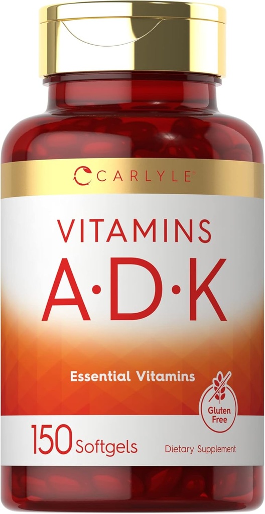 Carlyle Vitamine ADK. 150 Softgels. Non-OGM, supplément alimentaire sans gluten