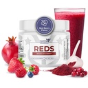 Rouges - Poudre Super Rouges avec 39 superaliments, poudre rouge antioxydante, probiotiques et enzymes digestives pour l'énergie, le métabolisme et la santé des gourdes - Red Berry Flavor