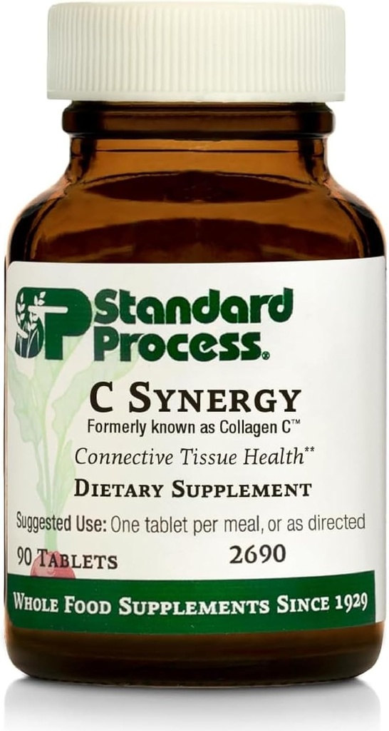 Processus standard C Synergy - Supplément pour soutenir la santé des tissus conjonctifs - Supplément alimentaire complet pour aider la santé immunitaire - Soutien des tissus conjonctifs avec la farine de vitamine C et de sarrasin - 90 comprimés