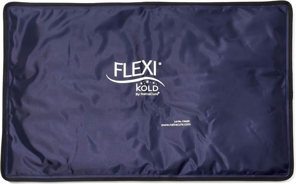 FlexiKold Extra Large Gel Soft Paquet de glace flexible pour blessures – Compresseur de glace, glaçons et enveloppe plate de glace pour blessures post-chirurgie de l'épaule, de l'HIPS et du dos complet – XL – Surdimensionnement 13-