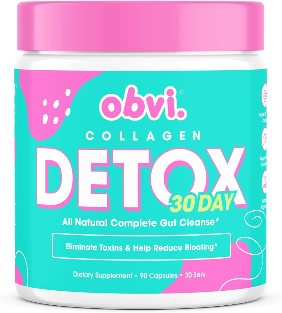 Obvi Detox Colon Cleanse Supplement Promote la santé digestive et gustative, Bloating Relief, Aide à supprimer les toxines.