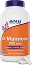 Maintenant D-Mannose 500 mg, 300 Capsules - Vegan, Supplément non OGM pour les femmes et les hommes - Soutient le trac urinaire sain, nettoie la vésicule