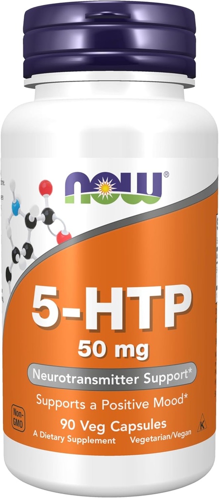 MAINTENANT compléments alimentaires, 5-HTP (5-hydroxytryptophane) 50 mg, soutien aux neurotransmetteurs*, 90 gélules