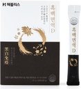 [Black & White Immune D] Ginseng noir coréen et blanc Platycodon, extrait de Ginseng Panax asiatique, suppléments énergétiques, support immunitaire, bâtons de miel Ginseng