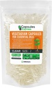 XPRS Nutra Taille 2 Capsules Vegan vides - 500 Caps Végétiques clairs pour les huiles essentielles - Capsules végétales vides pour les huiles essentielles - Remplissage de pilules bricolage