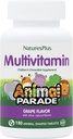 NaturesPlus Animal Parade Children's Chewable Multivitamin - Saveur de raisin - 180 comprimés en forme d'animal, paquet de 2 - Promotion de la santé et du bien-être - Végétarien, sans gluten - 180 portions totales