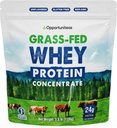 Opportuniteas Grass Fed Whey Protéine Poudre Concentrate - 1 Ingrédient - Protéine pure supplément pour boire, smoothie, Shake, cuisine et cuisson - Non OGM, sans hormones et sans gluten - 2,5 lbs
