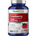 NusaPure Cranberry 60 000 mg 180 Vég. (Bioperine, non-OGM, végétalien)