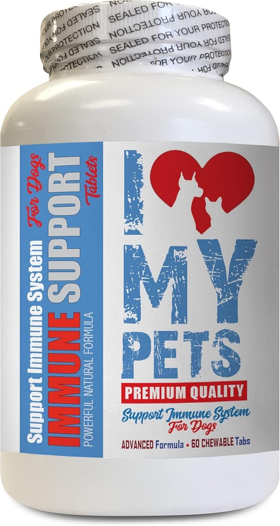 Augmentation de l'immunité des chiens - Soutien immunitaire des chiens - Booster - PET sain - Supplément - Clover rouge Chiens - 60 Treats (1 bouteille)