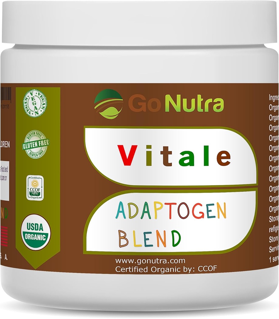 Go Nutra Adaptogen Blend Bio Superfood Smoothie Powder Adaptogen Supplement avec Maca, Ashwagandha, Rhodiola, Ginseng, Champignons et plus encore Adaptogens Smoothie Booster Poudre 8oz