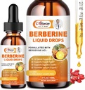 Supplément berbère gouttes liquides avec Ceylan Cinnamon, Bitter Melon pour système immunitaire et systèmes digestifs - Premium Berberine 1500mg avec cannelle Ceylan pur