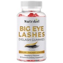Grandes cils des yeux Croissance des cheveux - Gummies de croissance des cils pour les cils plus longs, plus épais