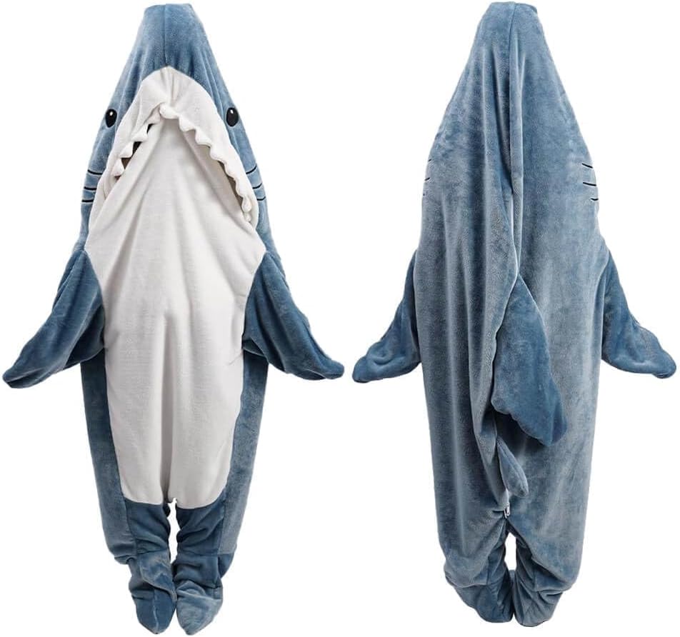 Shark Blanket Hoodie Onésie, Shark Onésie Adulte, Shark Sac de couchage pour adulte (XXL)