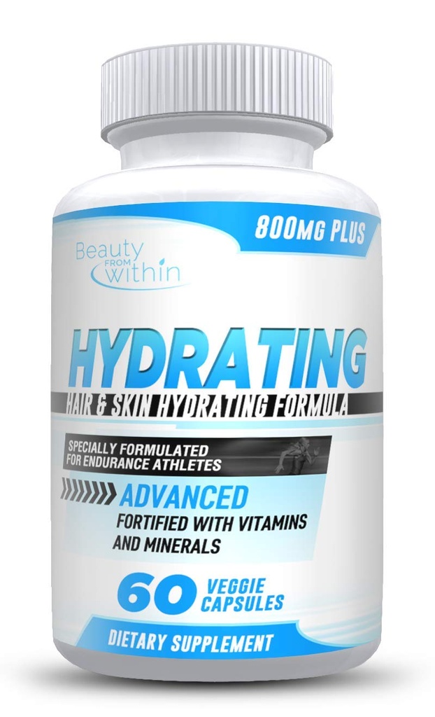 Supplément de vitamine hydratant les cheveux et la peau - soutient l'élasticité, l'hydratation dans les cheveux et la peau pour les cheveux plus longs, plus forts et plus sains - avec des propriétés anti-âge puissantes