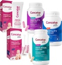 CONCEIVE PLUS Ensemble complet de fertilité - Essayer de concevoir des couples Kit TTC Suppléments de fertilité et lubrifiants adaptés au sperme