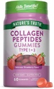 Nature's Truth Collagen Peptide Gummies pour les femmes de 60 comtes Type 1 et 3