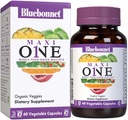 Bluebonnet Nutrition Maxi One (with Iron), Whole Food Multiple, Enzymes, Energy, Vitality, Gluten & Dairy & Soy Free, Kosher, Vegetarian Friendly, Non-GMO, 2 Month Supply, Beige, 60 Count