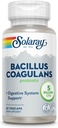 SOLARAY Bacillus Coagulans Probiotic - 5 milliards de microorganismes vivants - Digestion et Gut Health Support - Probiotiques pour la santé du corps entier avec fibre prébiotique inuline, garantie de 60 jours, 30 portions, 60 VegCaps