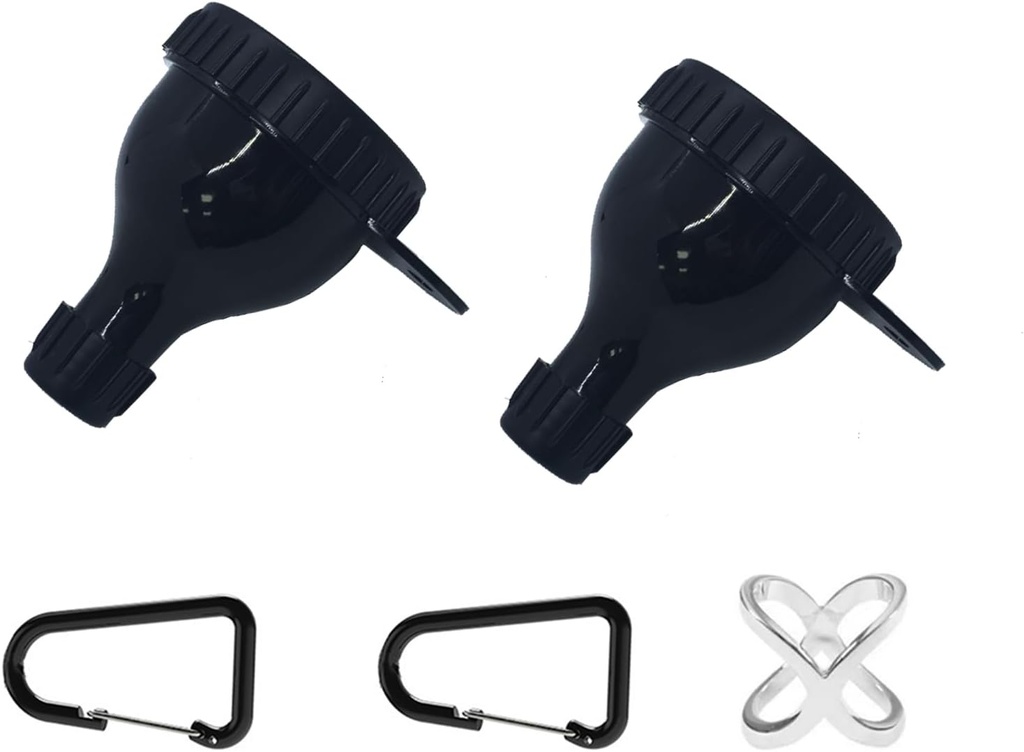 Entonnoir en poudre de 2Piece Protein avec boules de bouteille et porte-clés Shaker Conteneur de distributeur portable pour suppléments et comprimés Idéal pour les voyages de fitness et le contenant en poudre de protéines sur le pouce