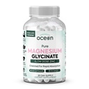 Organics Ocean Pure Magnésium Glycinate avec Zinc - Supplément de magnésium chélaté de force maximale pour les femmes et les hommes pour les crampes musculaires et le soutien du sommeil - 90 Capsule