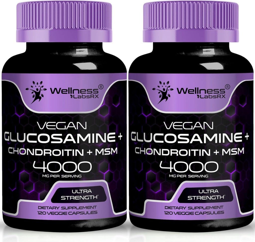 BIEN-ÊTRE LABSRX Glucosamine Chondritine MSM - 4000mg - 240 Nombre
