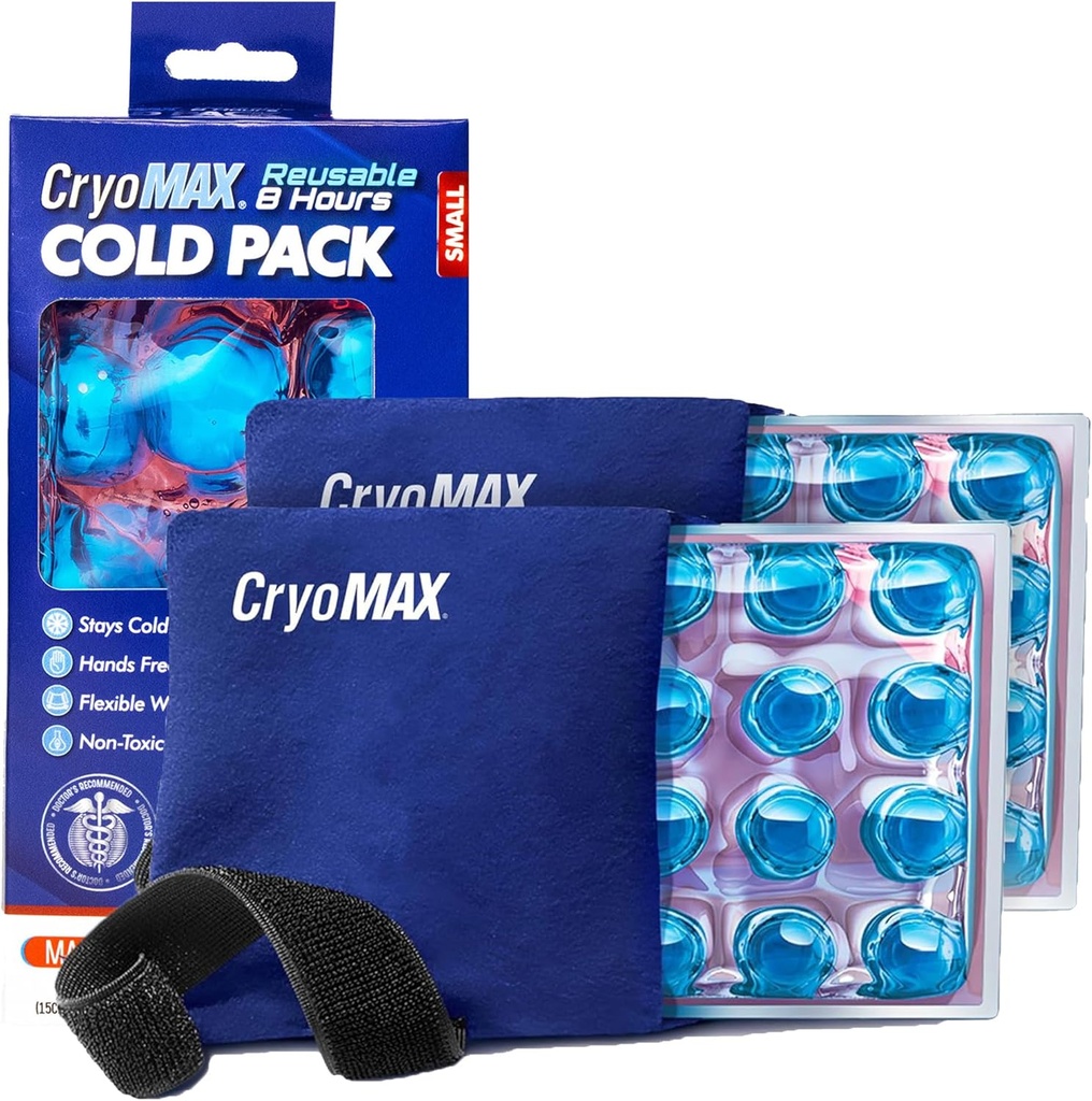 CryoMAX Cold Pack, réutilisable, 8 heures de traitement à froid, petit, 6"x 6" (paquet de 2)
