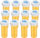 Empty Plastic Medicine Pill Bottles with Child Resistant Caps (12 Pack), 8 Dram Small Prescription Vial Medicine Containers Travel Pill Bottles Clear Pill Case Organizers