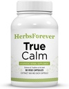 Herbsforever True Calm Capsules de formulation ayurvédique à base de plantes Formule de soulagement du stress Fournit Calme et Confortable Sommeil 90 Capsules Vege 800 Mg Chaque