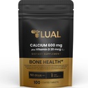 LUAL Calcium Bone Supplément alimentaire, 600 mg, 100 Compte