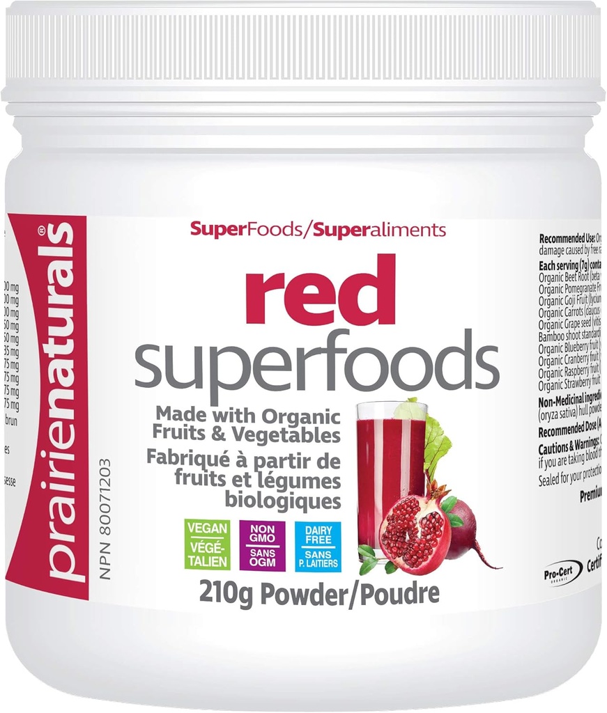 Prairie Naturals Superfood rouge biologique, 7.4 Once