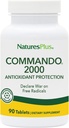 Natures Plus Commando 2000-90 Comprimés - Protection antioxydante - Supporte Cerveau, Fonction Circulatoire et Système Immune - Végétarien, Sans gluten - 45 portions