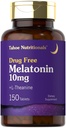 Tahoe Nutritionals Mélatonine 10mg de 150 comprimés avec L theanine, Végétarien, Non-OGM, Supplément sans gluten