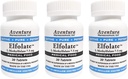 ELFOLATE® 7.5mg 3 Pack L-Methylfolate Methyl Folate Methylfolate Medical Food Supplement Professional Strength Active Pure Potent 30 Tablets