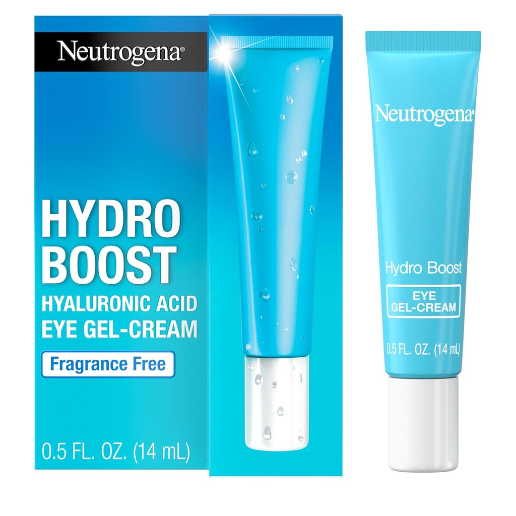 Neutrogena Hydro Boost sous la crème pour les yeux, avec l'acide hyaluronique purifié, garde sous la zone des yeux lisses et hydratées, sans fragrance et non comédogènes, 0,5 oz