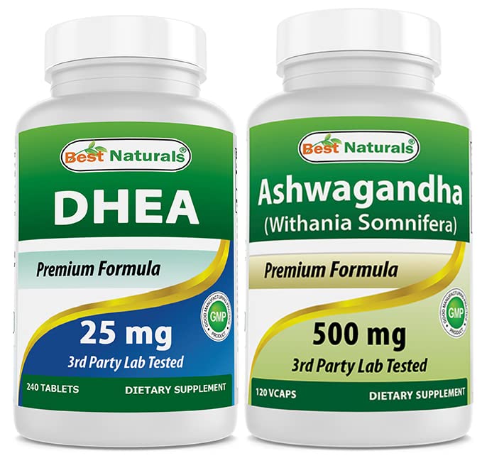 Meilleur naturel Dhea 25mg & Ashwagandha Extrait 500 Mg