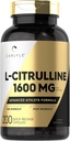 Carlyle L Citrulline Supplément de 1600mg de 200 capsules en poudre pour les hommes et les femmes