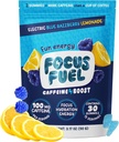 FocusFuel Energy Chews – Blue Razzberry Lemonade (15 portions) – 100mg Caféine + Alpha GPC + L-Theanine + B12, Magnésium – Grand Goût – Pas de crash ou de jitters