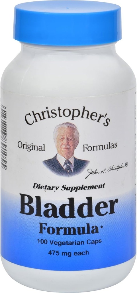 Formules originales de Christopher Formule Bladder, soutien sanitaire urinaire, 100 capsules