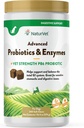 NaturVet Probiotiques et enzymes avancés, PB6 Chien Mâches molles pour aider les ventres sensibles et les problèmes digestifs, Hickory fumé Bacon supplément d'animaux de compagnie aromatisés pour chiens sur 6 semaines, 240 Comte Jar
