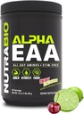 NutraBio Alpha EAA - Acides aminés toute la journée pour la croissance et l'hydratation musculaires - Acides aminés essentiels avec nootropiques et adaptogènes- Full Spectrum EAA BCAA Poudre - 30 portions - Lime cerise