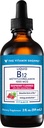 Le magasin de vitamines liquide B12 méthylcobalamine - Production d'énergie - 1 000 MCG - Framboise (2 fl. oz.)