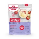 Mélange de smoothie haute protéine SlimFast plus poudre de fruits, poudre de substitut de repas haute protéine, fibre, vitamine C, 21 portions, 1,29 livre, banane fraise (paquetage mai vary)