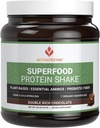 ACTIVATEDYOU Superfood Protein Shake - Vegan Plant Protein Powder - avec 7 mélanges de champignons organiques, Spiruline et GoldRella Chlorella - Promotion de l'intégrité musculaire, saveur de chocolat (15 portions)