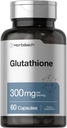 Supplément de glutathion Horbaach : 300 mg 60 Capsules Non-OGM et sans gluten